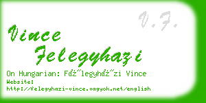 vince felegyhazi business card